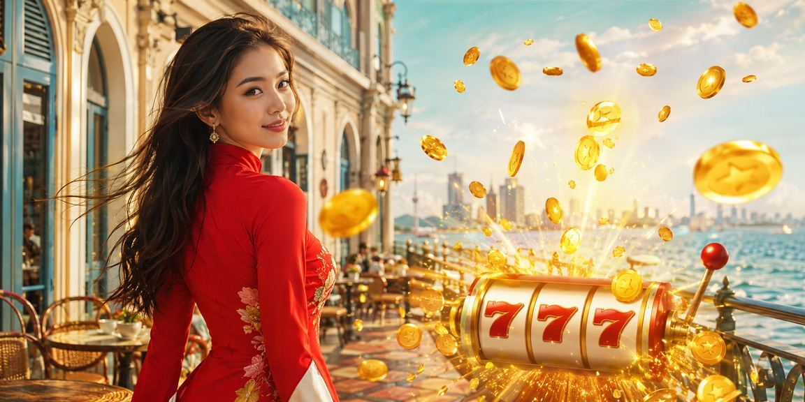 Người phụ nữ mặc áo dài trải nghiệm slot game tại Hồ Chí Minh