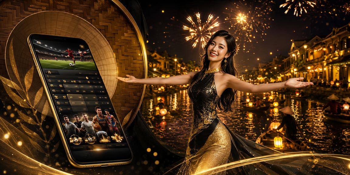 Người dùng tại Hội An theo dõi kèo thể thao trực tuyến với nón lá truyền thống